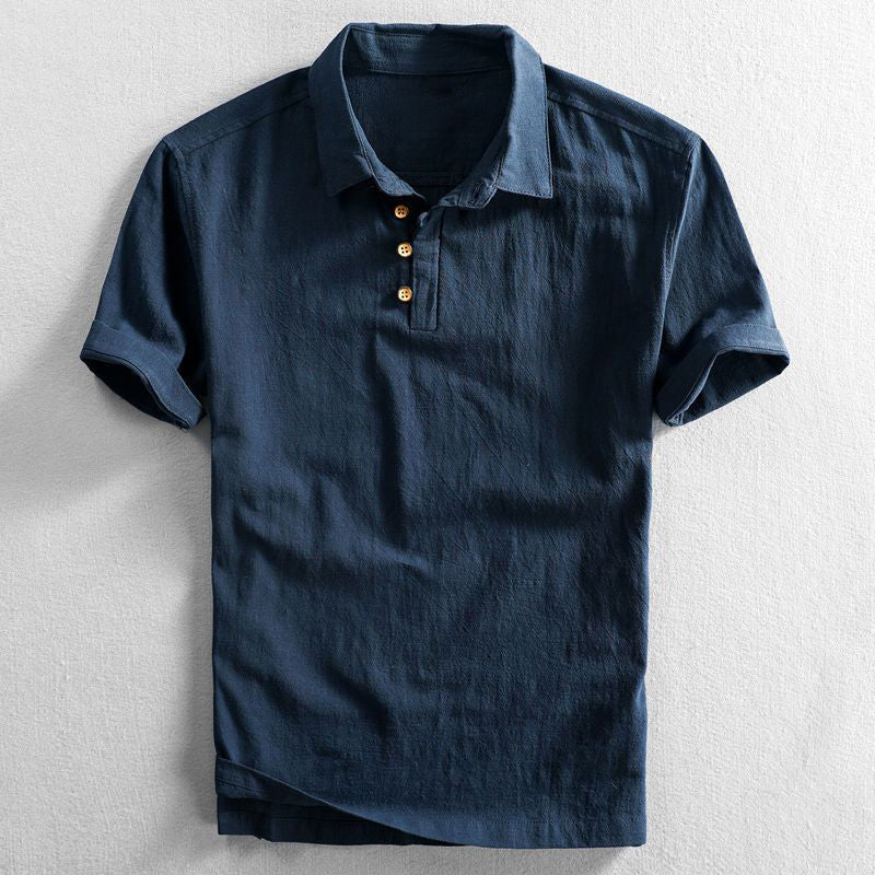 Bastiaan™ | Linnen poloshirt voor heren