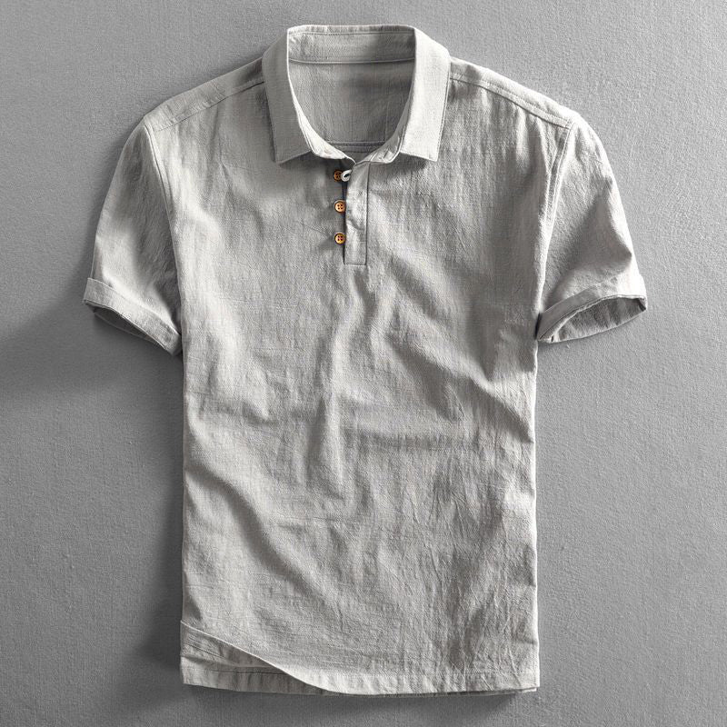 Bastiaan™ | Linnen poloshirt voor heren