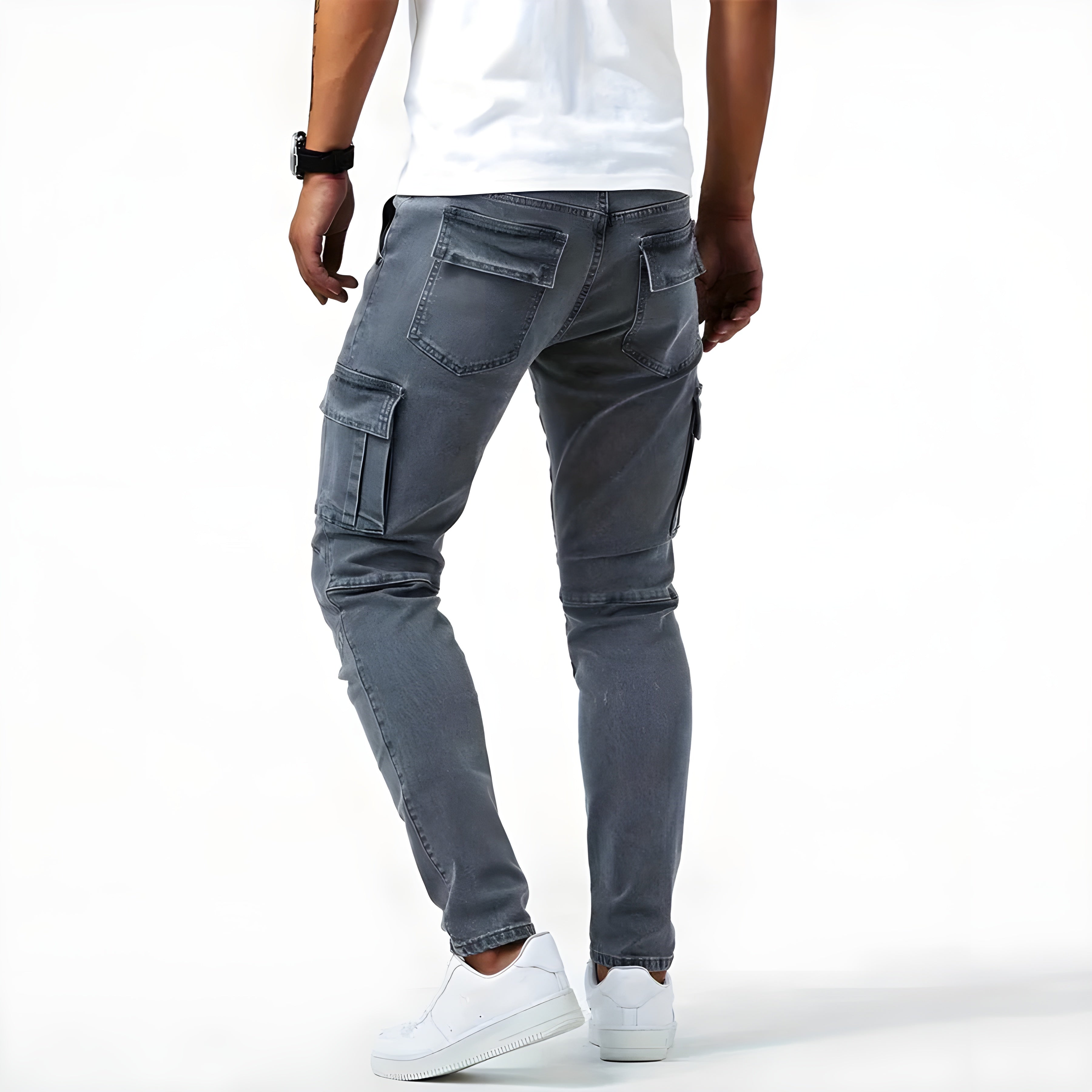 Maxim™ - Elastische Denim Cargo Broeken