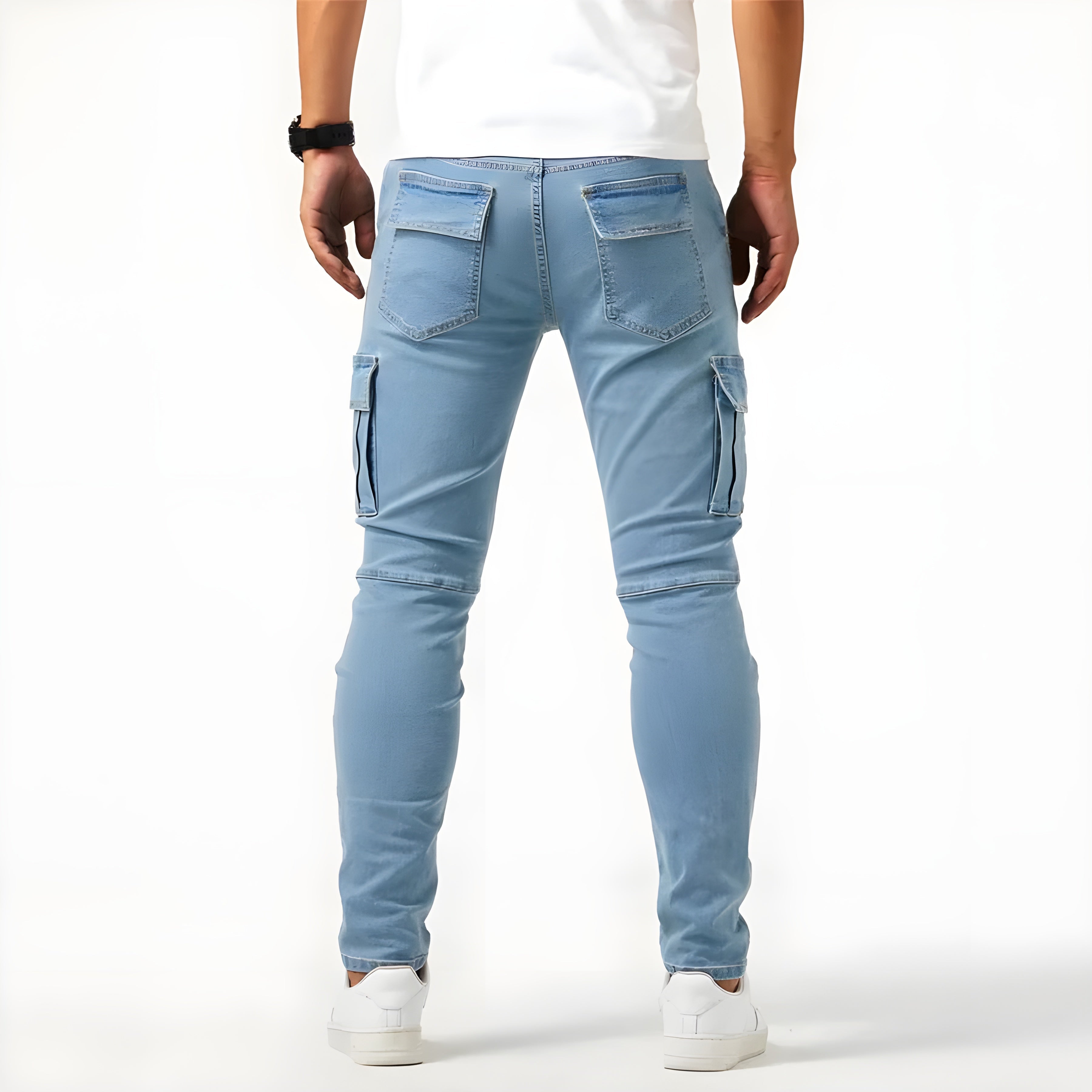 Maxim™ - Elastische Denim Cargo Broeken