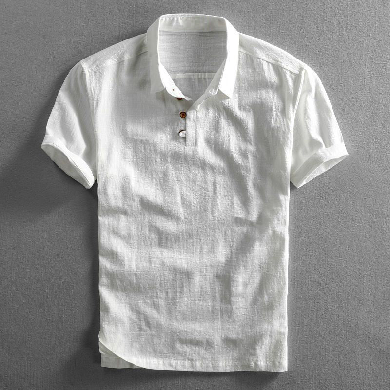 Bastiaan™ | Linnen poloshirt voor heren