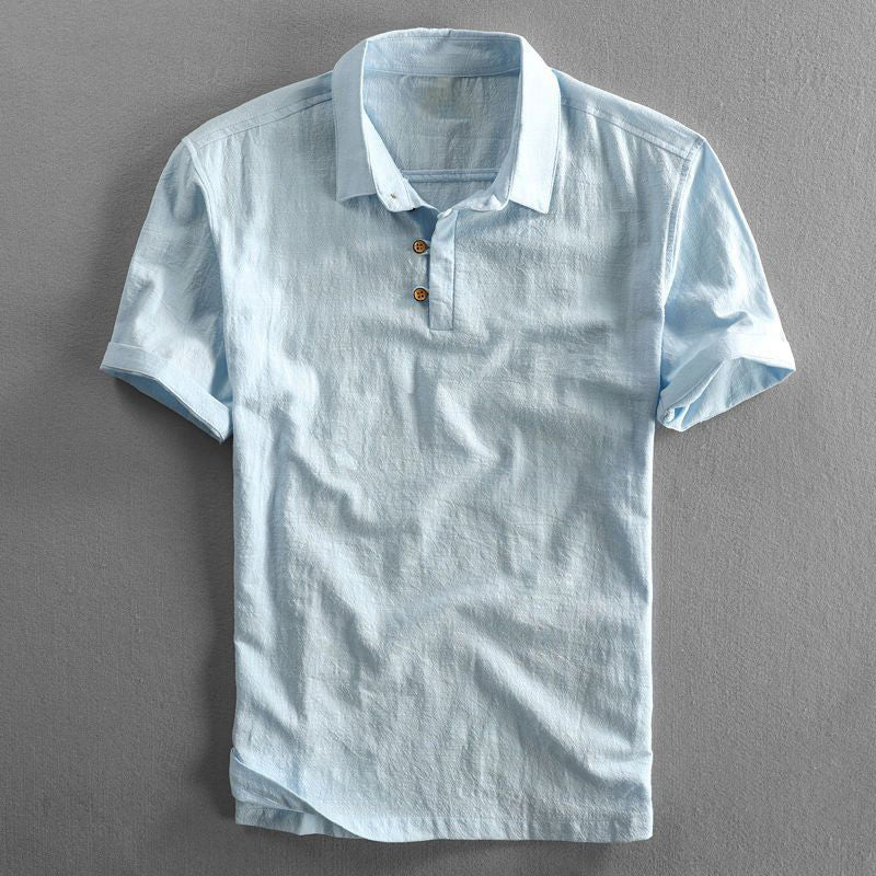 Bastiaan™ | Linnen poloshirt voor heren