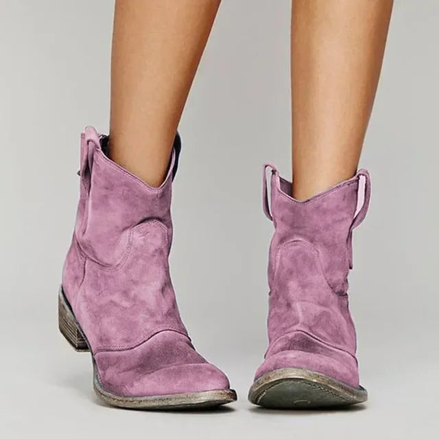 Jane™ - Vintage cowboy enkellaarsjes voor dames